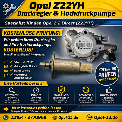 Kostenlose Prüfung | Z22YH Opel Hochdruckpumpe & Druckregler in 24h